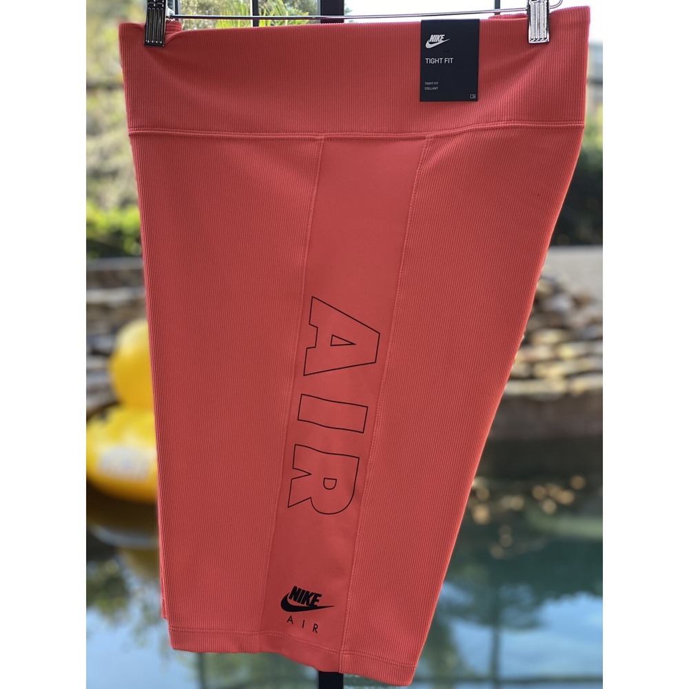 Nike Sportswear Essential Bike Shorts Women 2X Mid-Rise Orange NWT